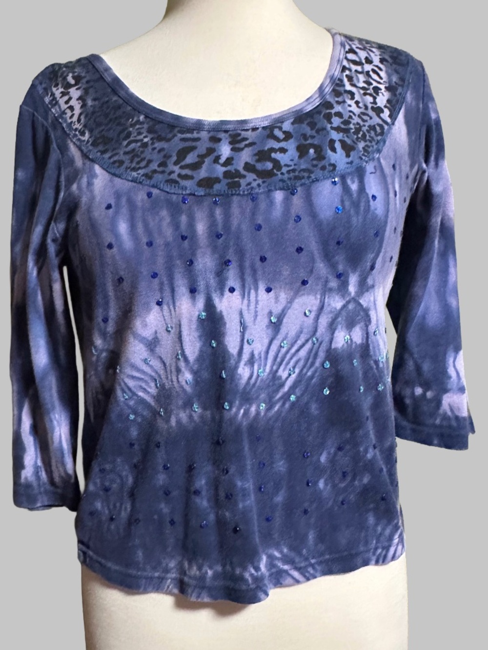 Purple Embellished cotton top (M)